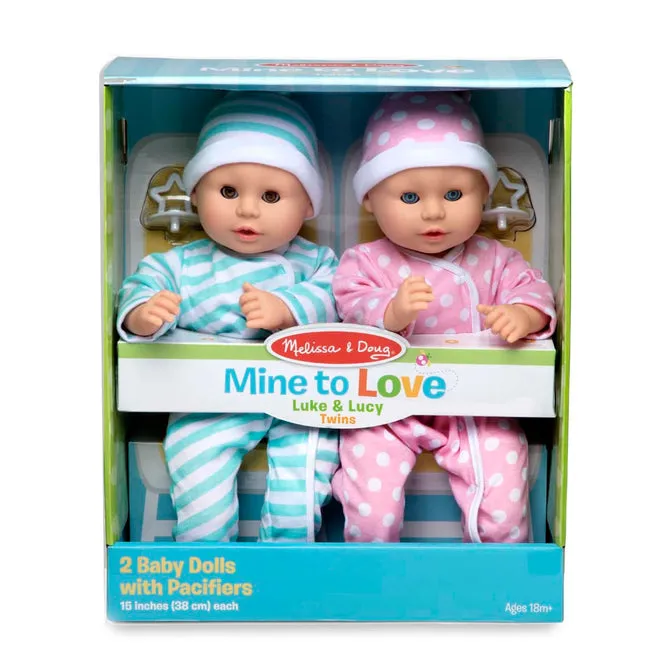 Mine to Love Twin Dolls - Luke & Lucy