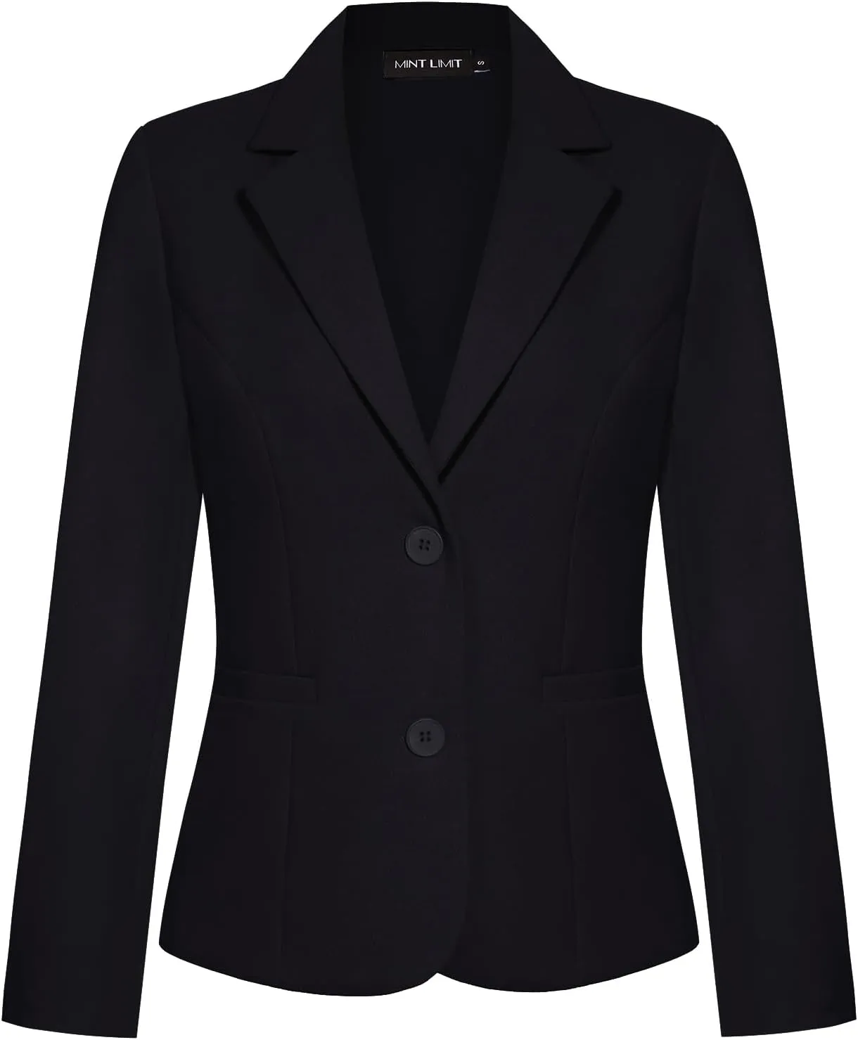 MINTLIMIT Women's Button Front Blazers Long Sleeve Lapel Stretch Casual Office Work Business Blazer Suit Jacket with Pockets