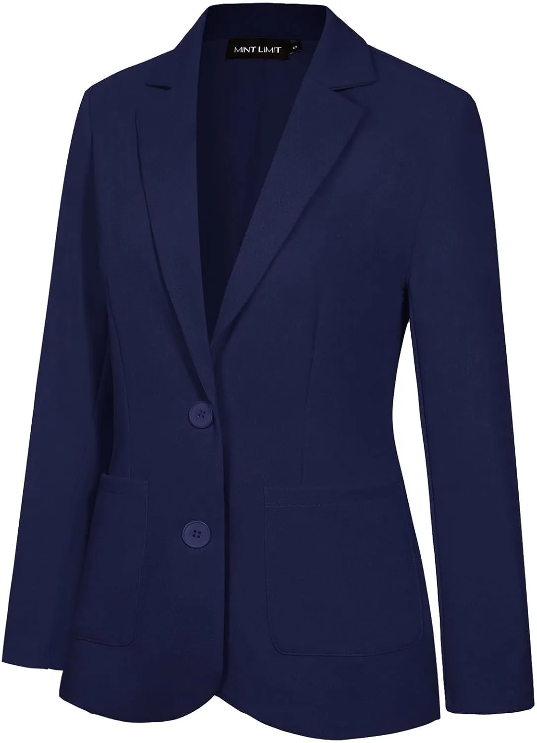 MINTLIMIT Womens Casual Long Sleeve Blazer Button Front Notch Lapel Work Office Business Blazers Jackets with Pockets