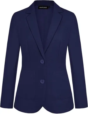 MINTLIMIT Womens Casual Long Sleeve Blazer Button Front Notch Lapel Work Office Business Blazers Jackets with Pockets