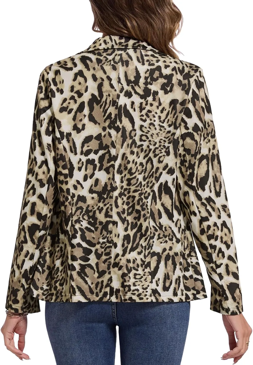 MINTLIMIT Women's Graphic Print Blazer Casual Long Sleeve Notch Lapel Button Open Front Colorful Jacket Blazers with Pockets