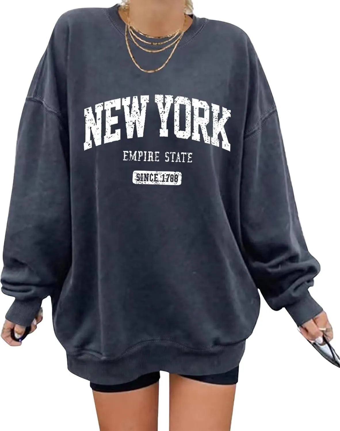 ORANDESIGNE Oversized Graphic Sweatshirt for Women Long Sleeve Crewneck Pullover Casual Fall Hoodie Tops 2025