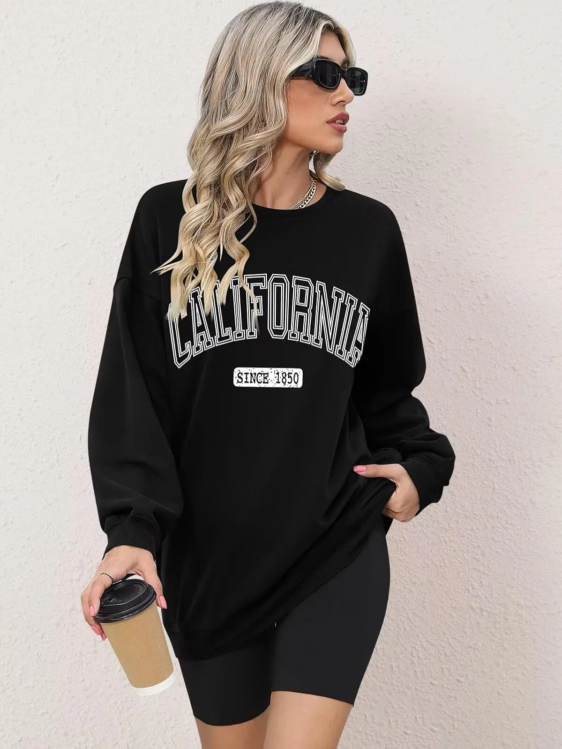 ORANDESIGNE Oversized Graphic Sweatshirt for Women Long Sleeve Crewneck Pullover Casual Fall Hoodie Tops 2025