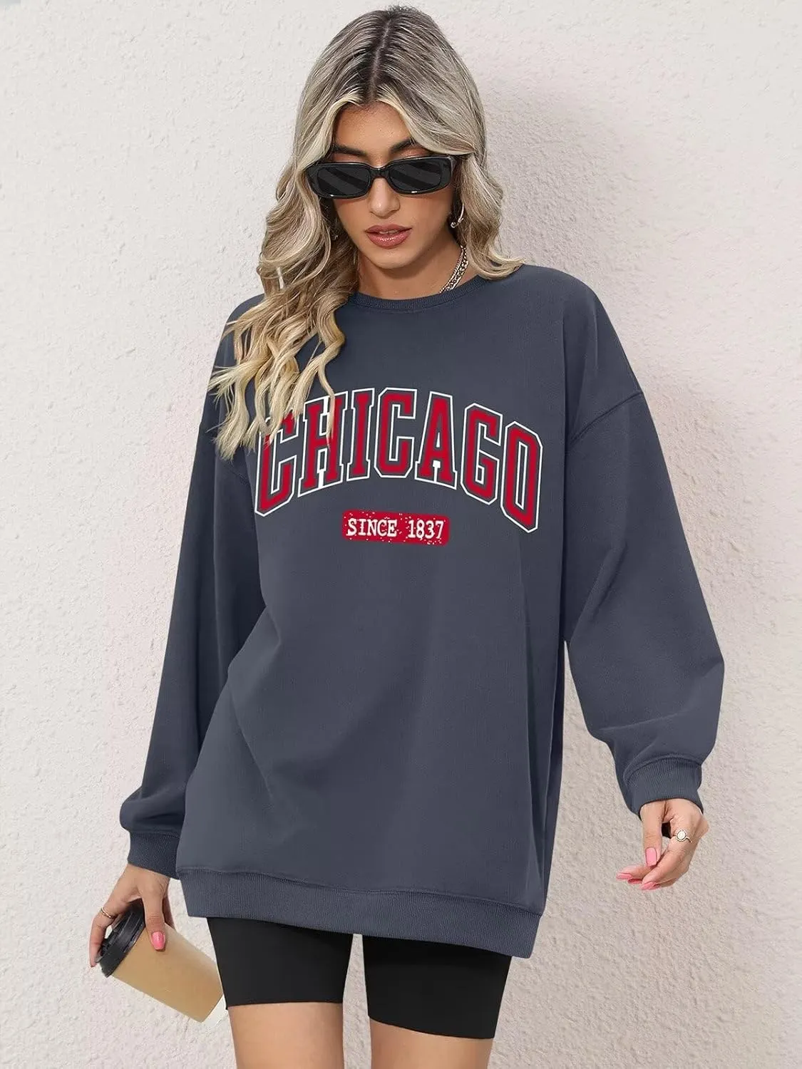 ORANDESIGNE Oversized Graphic Sweatshirt for Women Long Sleeve Crewneck Pullover Casual Fall Hoodie Tops 2025