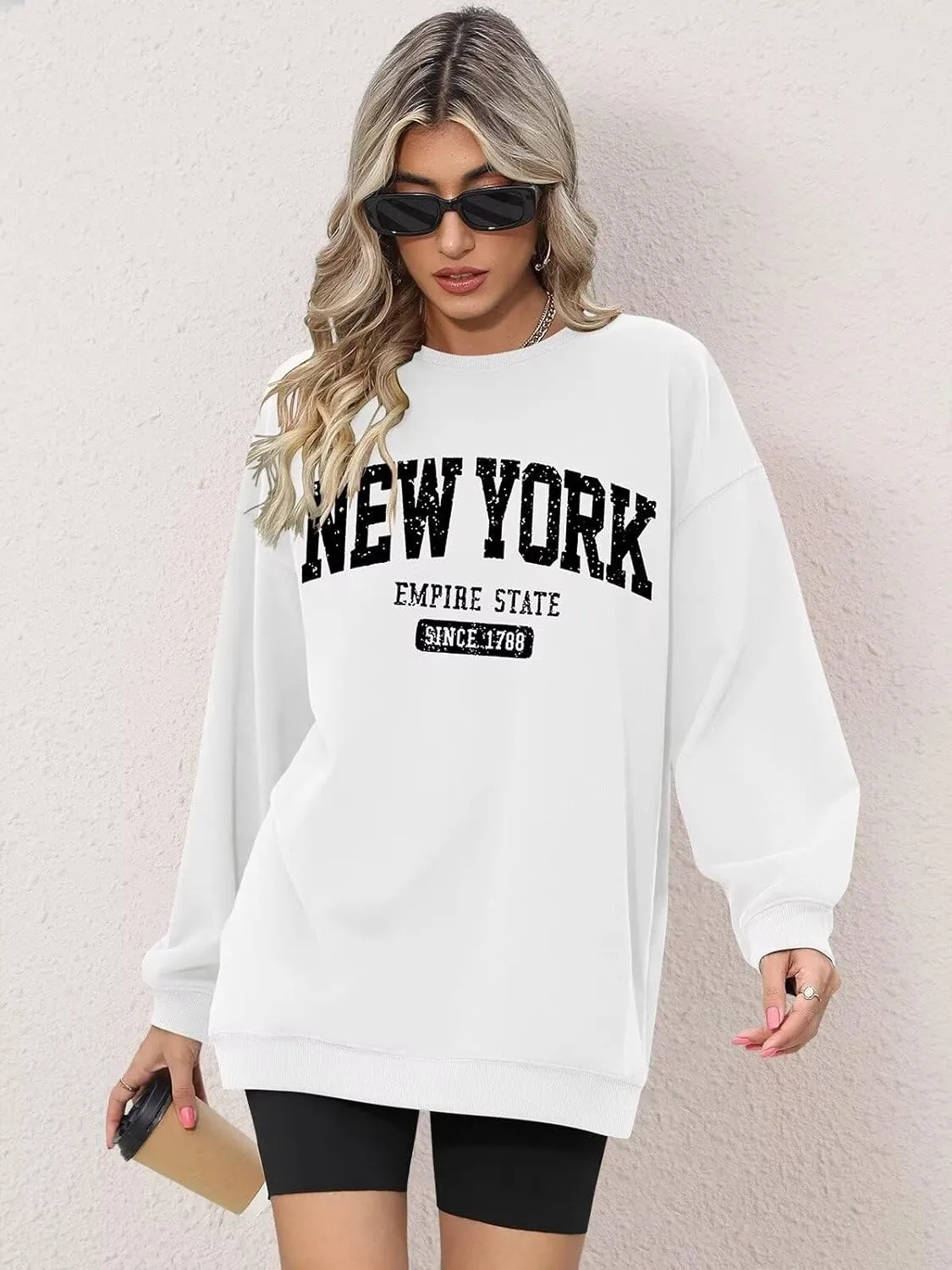 ORANDESIGNE Oversized Graphic Sweatshirt for Women Long Sleeve Crewneck Pullover Casual Fall Hoodie Tops 2025