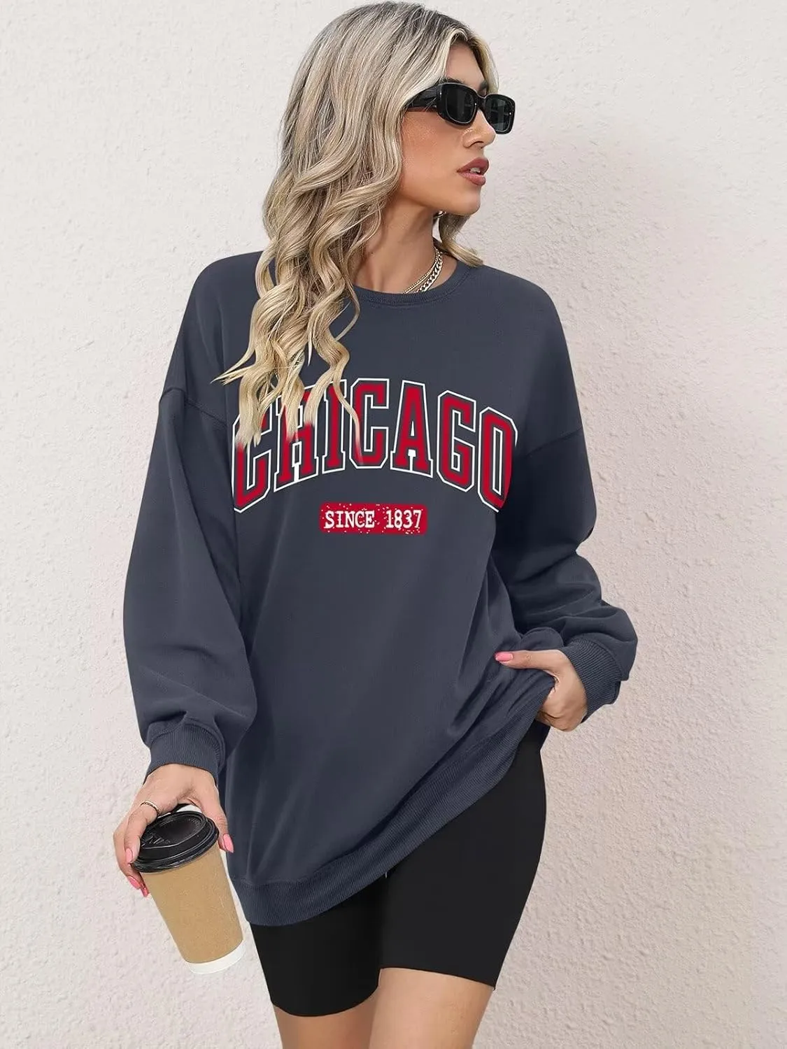 ORANDESIGNE Oversized Graphic Sweatshirt for Women Long Sleeve Crewneck Pullover Casual Fall Hoodie Tops 2025