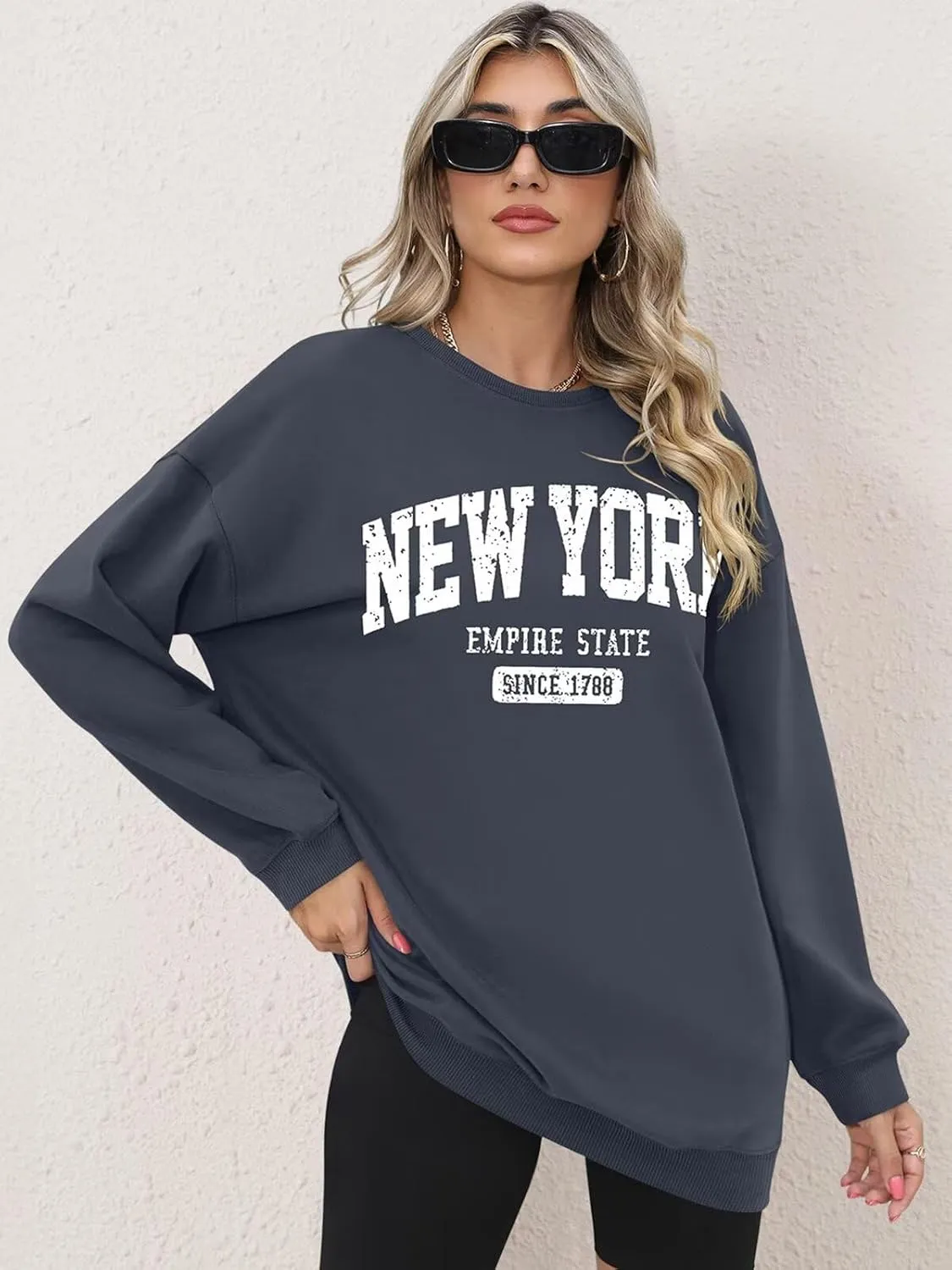 ORANDESIGNE Oversized Graphic Sweatshirt for Women Long Sleeve Crewneck Pullover Casual Fall Hoodie Tops 2025
