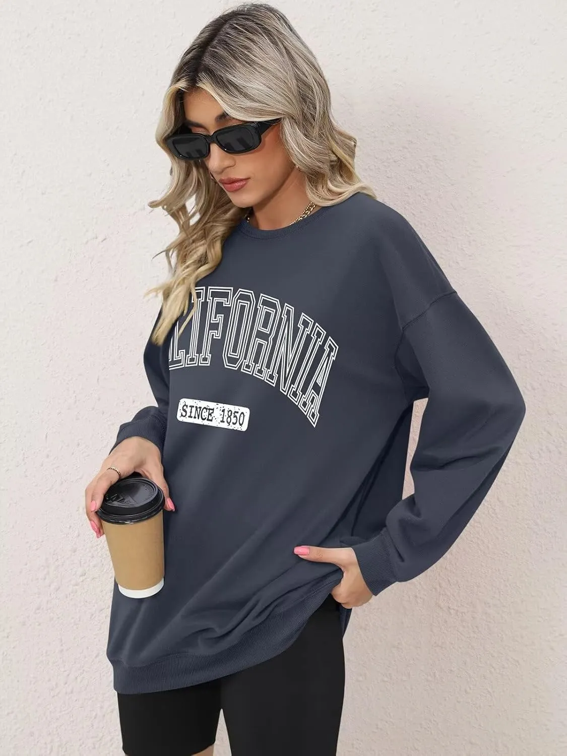 ORANDESIGNE Oversized Graphic Sweatshirt for Women Long Sleeve Crewneck Pullover Casual Fall Hoodie Tops 2025