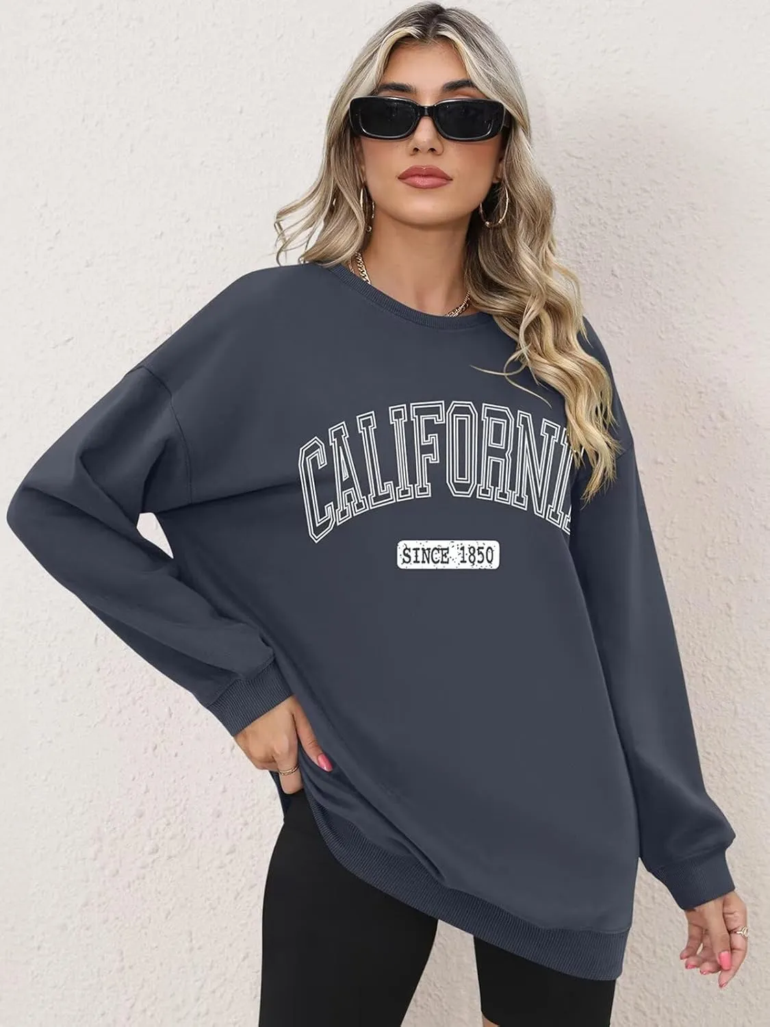 ORANDESIGNE Oversized Graphic Sweatshirt for Women Long Sleeve Crewneck Pullover Casual Fall Hoodie Tops 2025