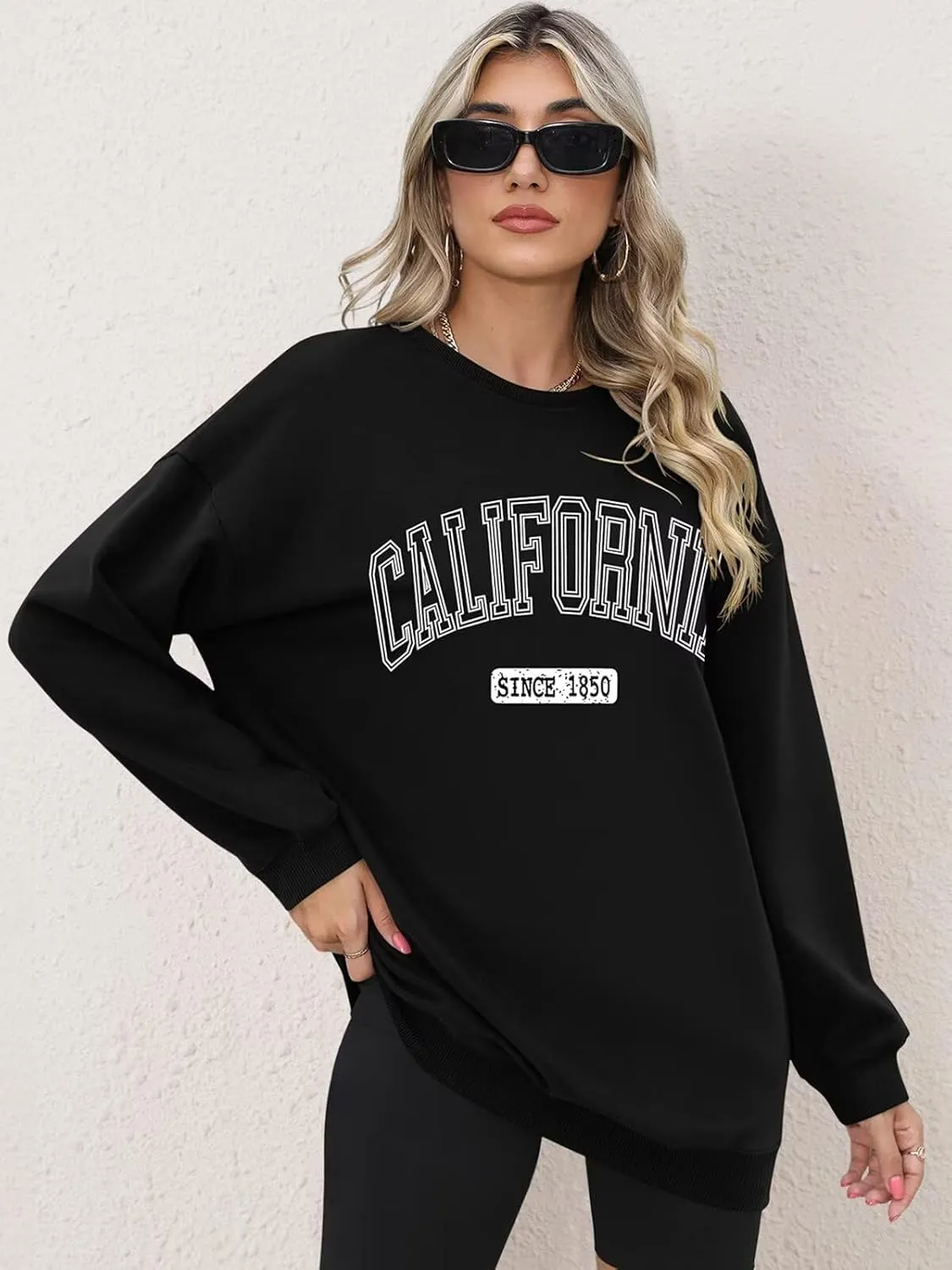 ORANDESIGNE Oversized Graphic Sweatshirt for Women Long Sleeve Crewneck Pullover Casual Fall Hoodie Tops 2025