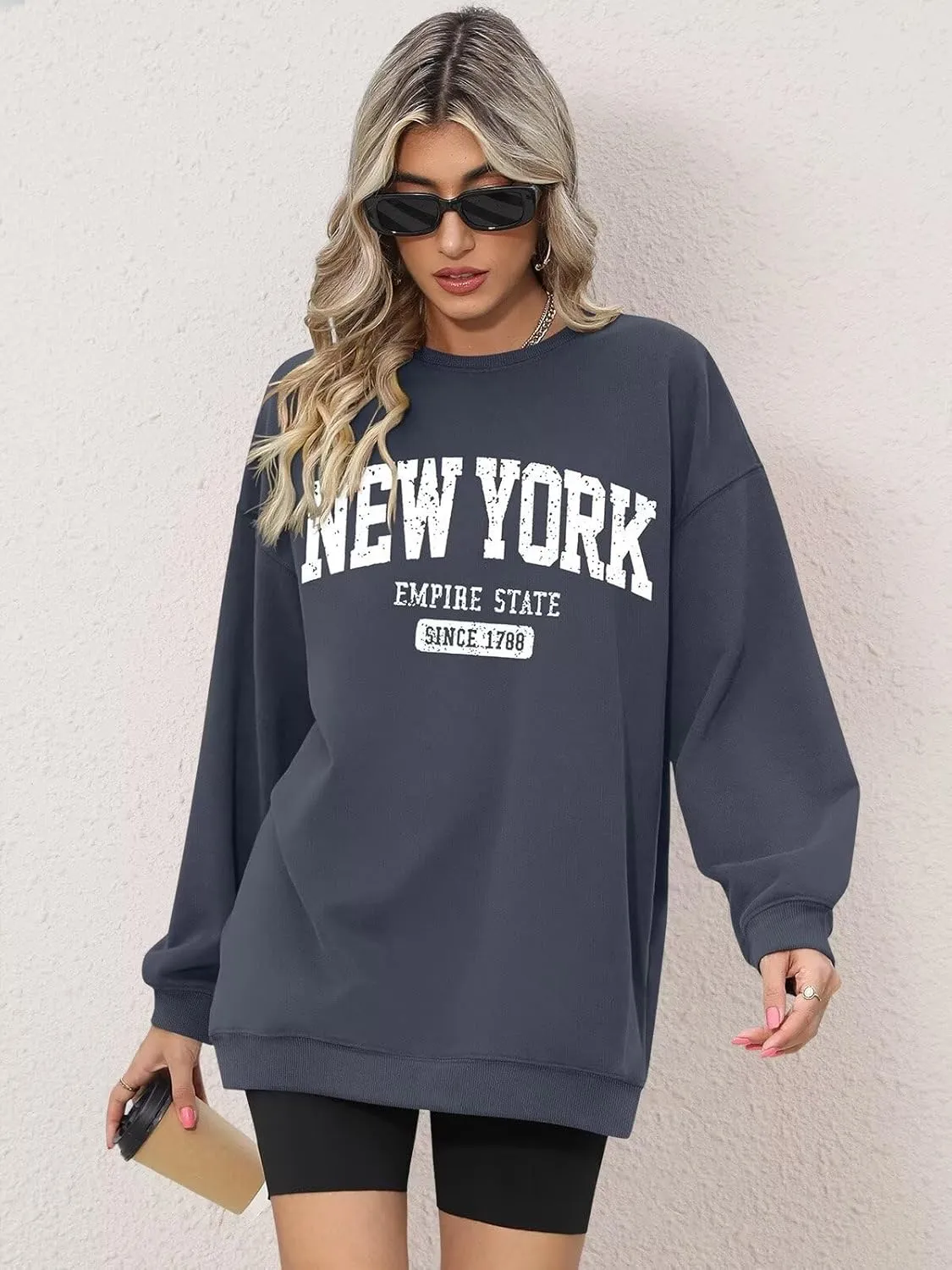 ORANDESIGNE Oversized Graphic Sweatshirt for Women Long Sleeve Crewneck Pullover Casual Fall Hoodie Tops 2025