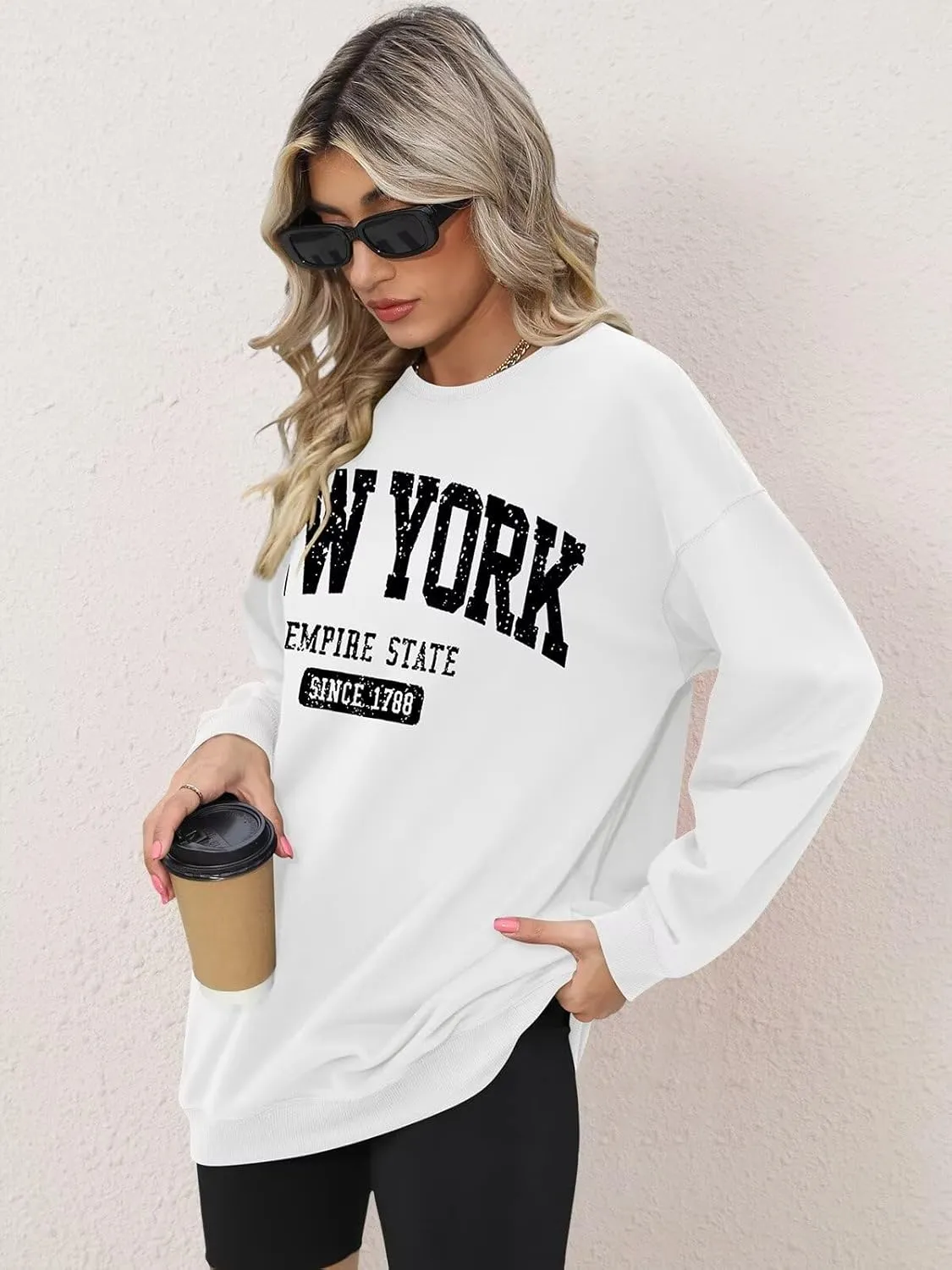 ORANDESIGNE Oversized Graphic Sweatshirt for Women Long Sleeve Crewneck Pullover Casual Fall Hoodie Tops 2025