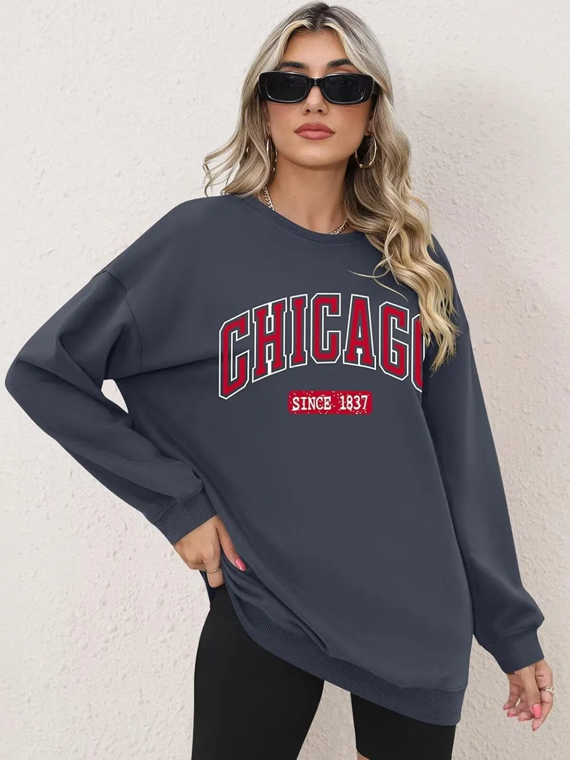 ORANDESIGNE Oversized Graphic Sweatshirt for Women Long Sleeve Crewneck Pullover Casual Fall Hoodie Tops 2025