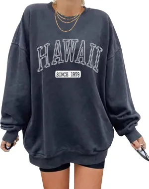 ORANDESIGNE Oversized Graphic Sweatshirt for Women Long Sleeve Crewneck Pullover Casual Fall Hoodie Tops 2025