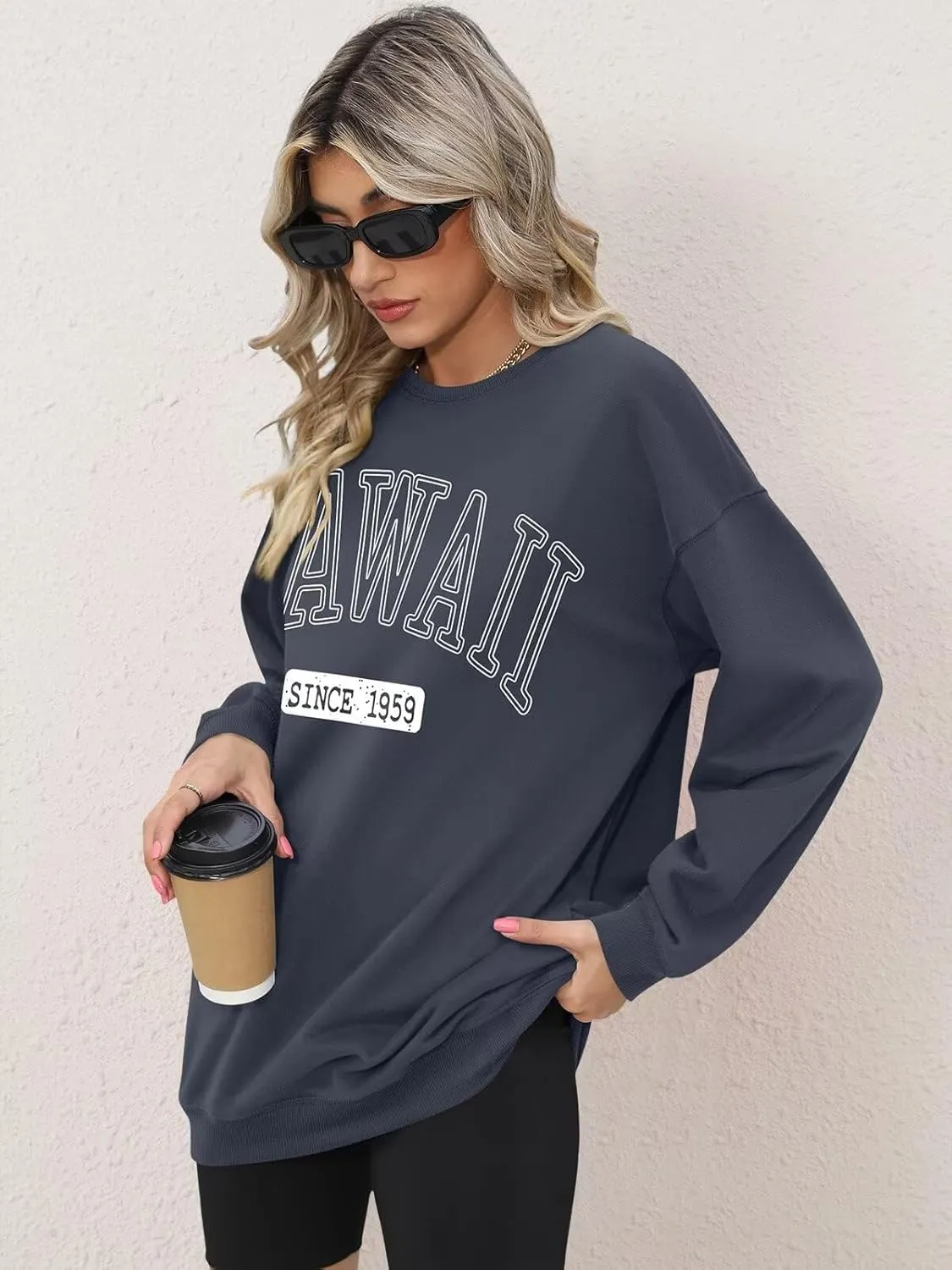 ORANDESIGNE Oversized Graphic Sweatshirt for Women Long Sleeve Crewneck Pullover Casual Fall Hoodie Tops 2025