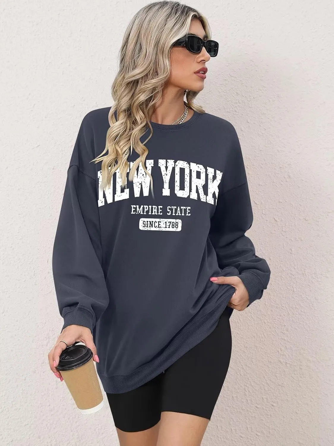 ORANDESIGNE Oversized Graphic Sweatshirt for Women Long Sleeve Crewneck Pullover Casual Fall Hoodie Tops 2025