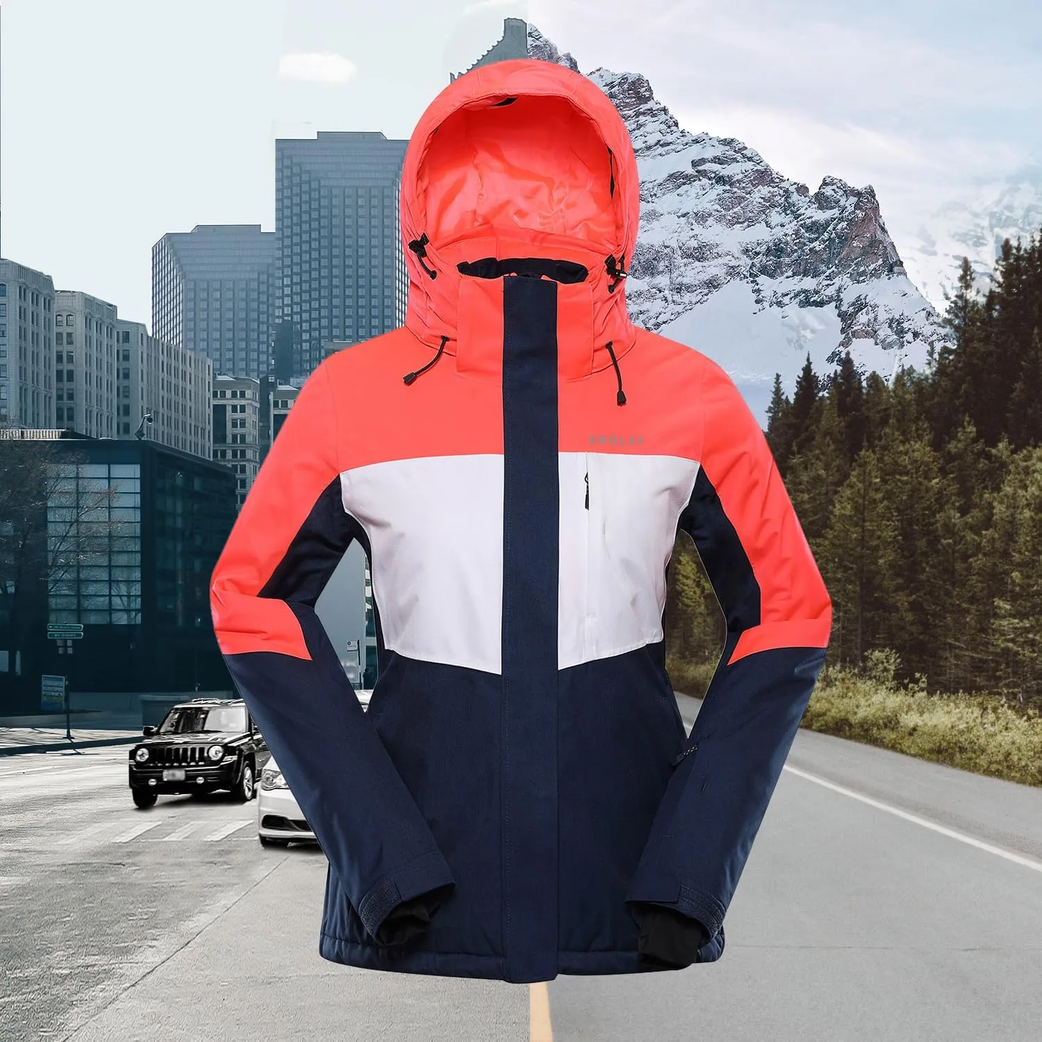 Orolay Womens Winter Ski Jacket Waterproof Snow Winter Coats