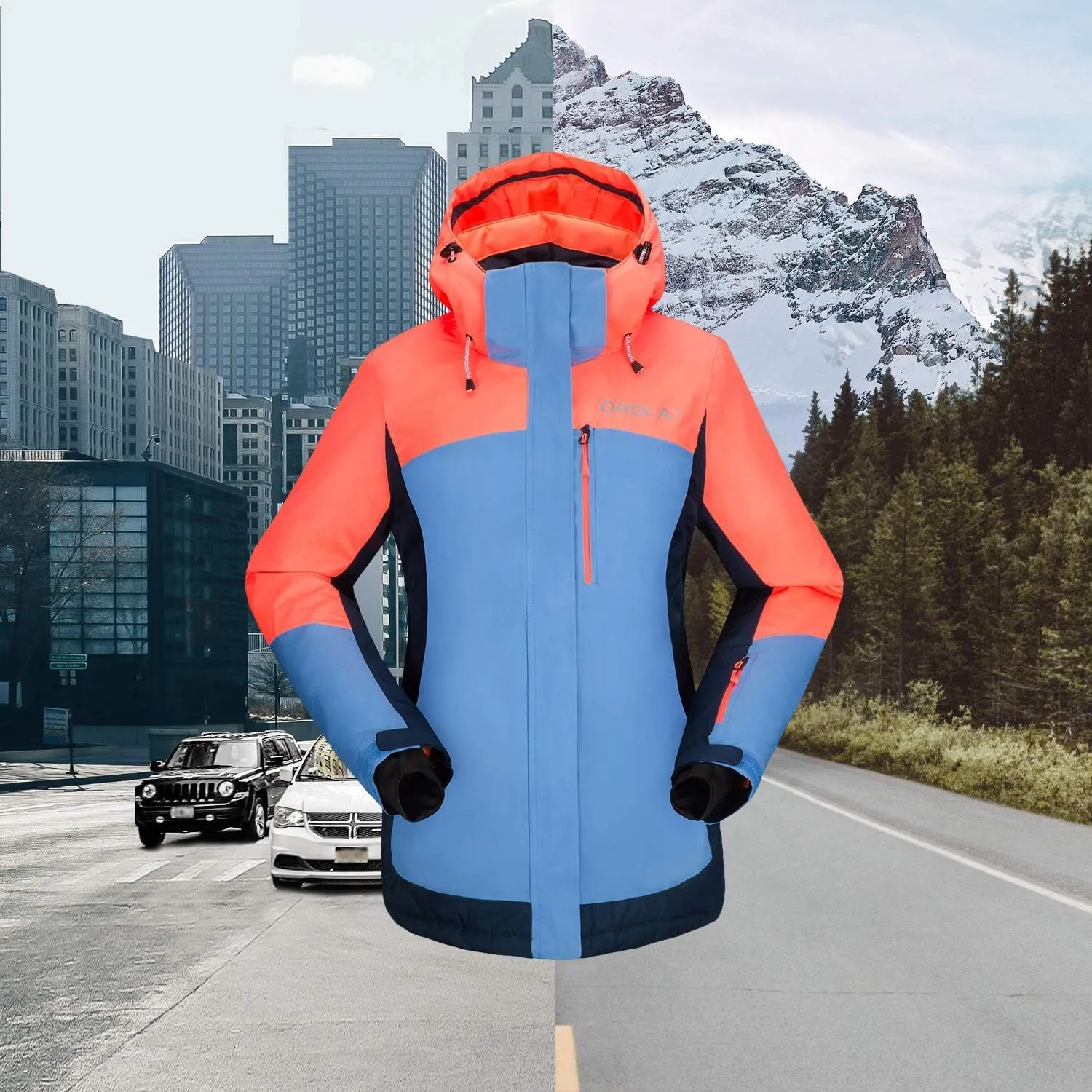 Orolay Womens Winter Ski Jacket Waterproof Snow Winter Coats