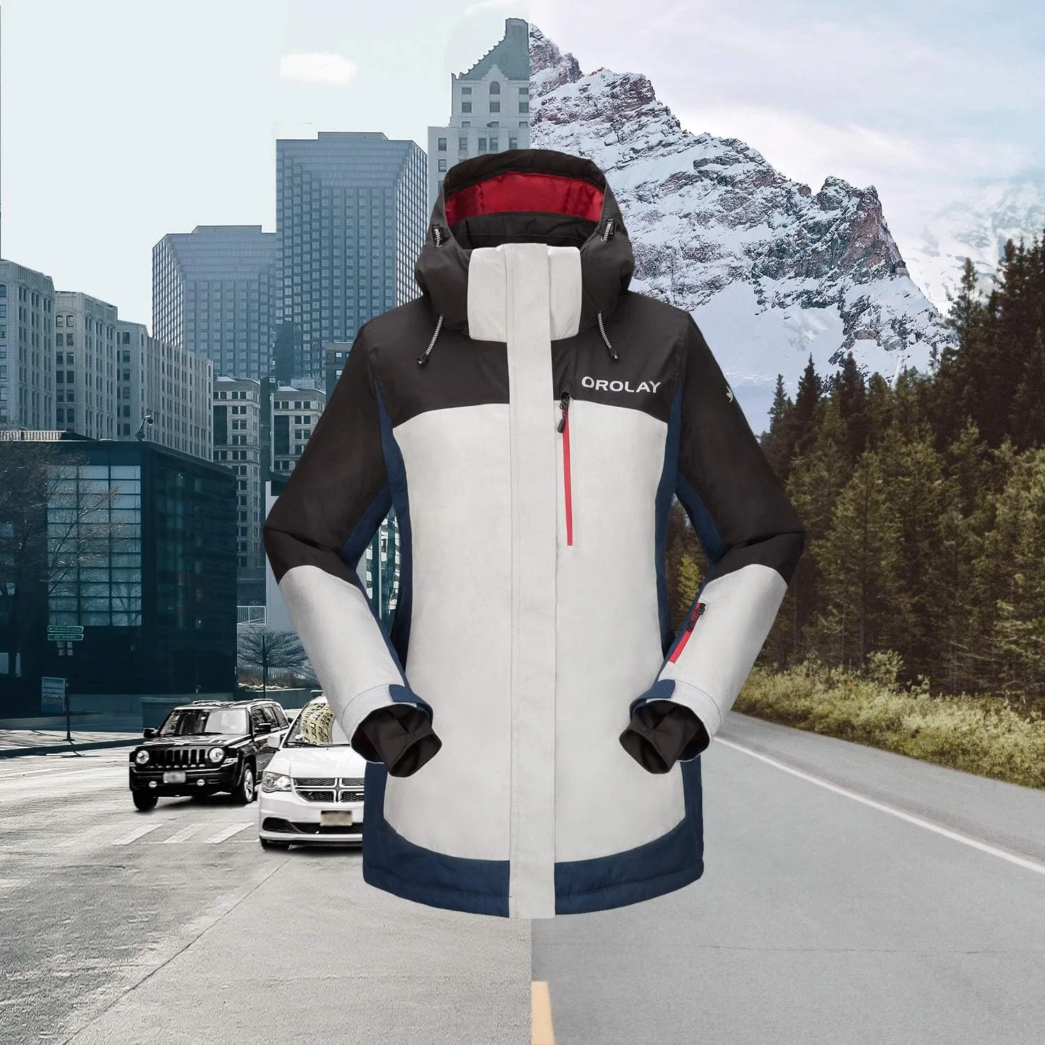 Orolay Womens Winter Ski Jacket Waterproof Snow Winter Coats
