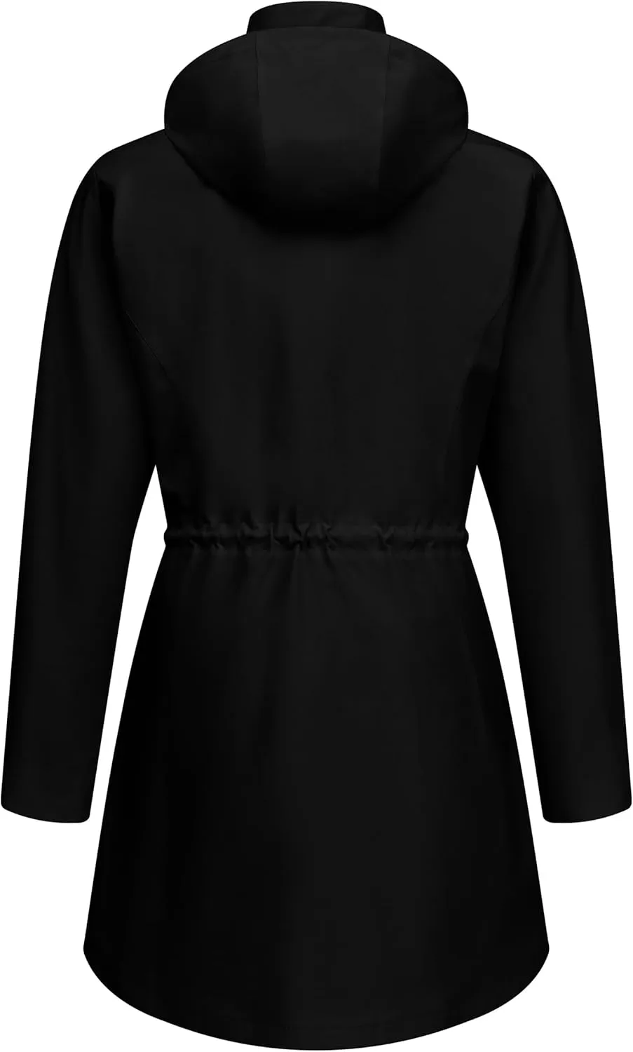 Rain Jacket Women Waterproof Long Lightweight Raincoat Hooded Windbreaker Outdoor Trench Coat