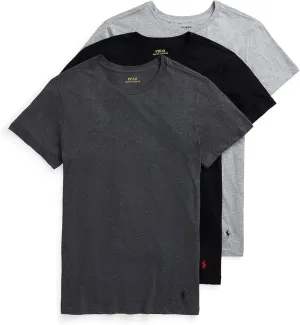 RALPH LAUREN Men's Slim Fit Cotton Crew Undershirts, 3 Pack