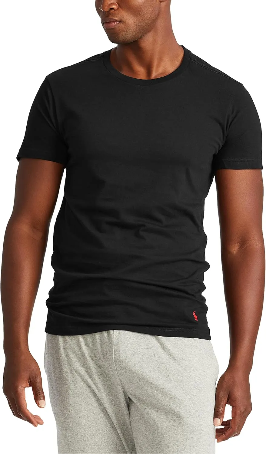 RALPH LAUREN Men's Slim Fit Cotton Crew Undershirts, 3 Pack