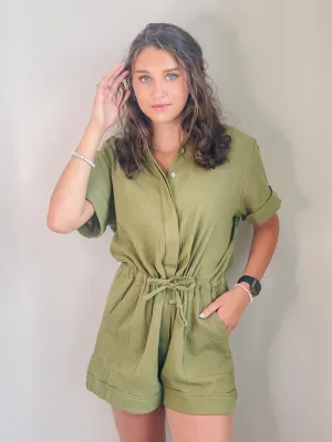 Rosie Gauze Tie Waist Romper
