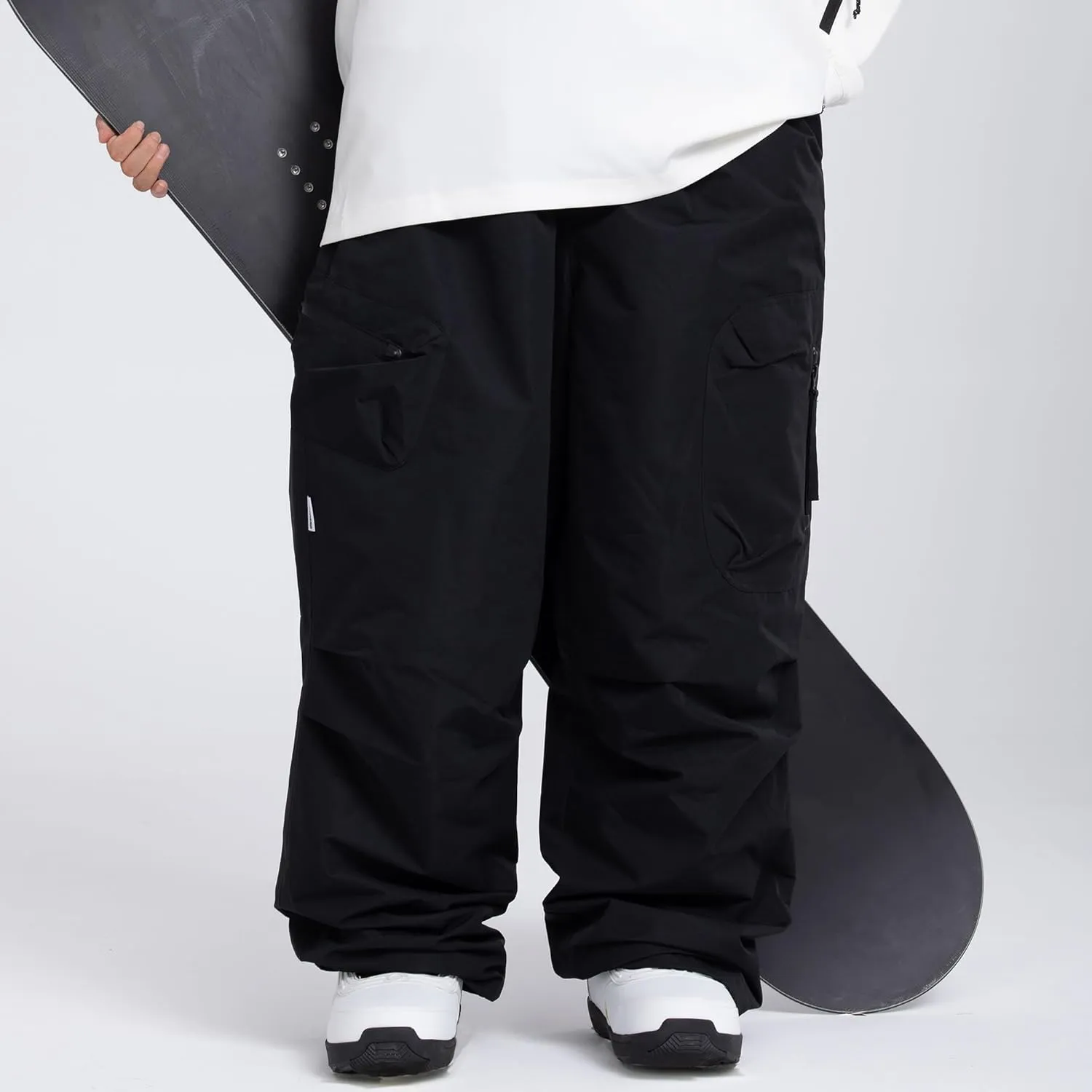 SNOWVERB Womens Mens Baggy Ski Insulated Pants Waterproof Cargo Snow Pants Snowboard Outdoor Hiking Pants for Winter Sports