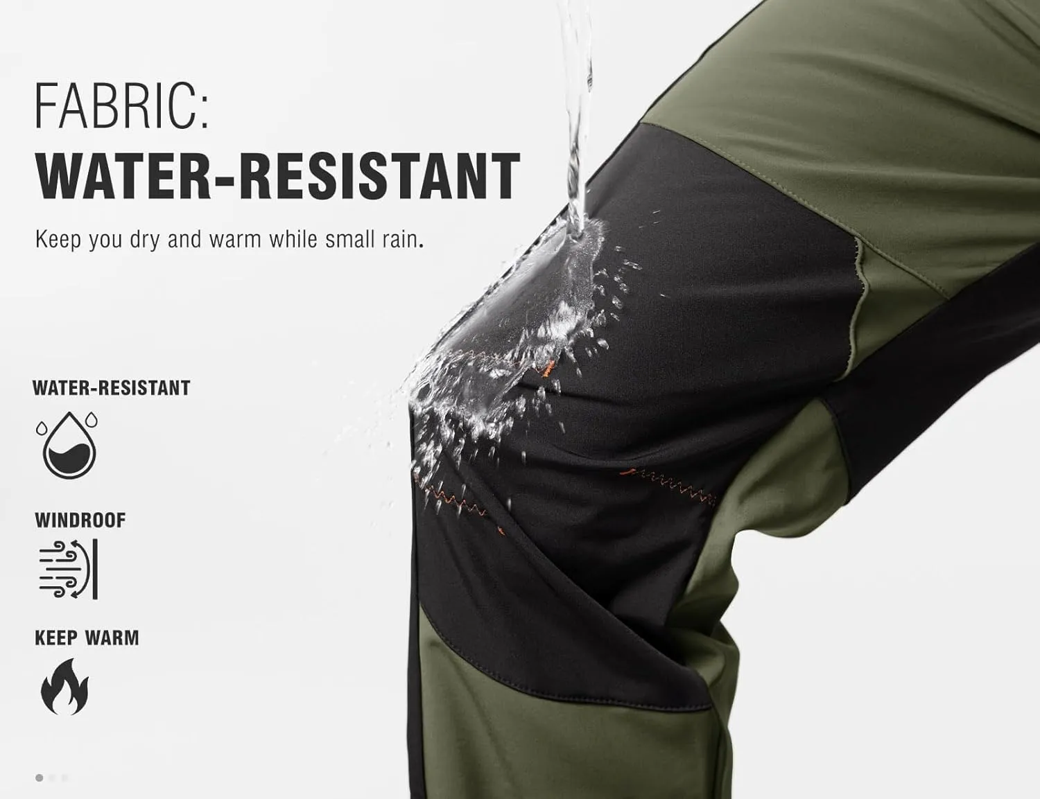 TBMPOY Men's Snow Ski Hiking Pants Waterproof Winter Fleece Lined Pants Camping Skiing Ice Fishing Pants with Belt