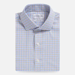 The Light Blue Journey Flex Performance Tattersall Custom Shirt