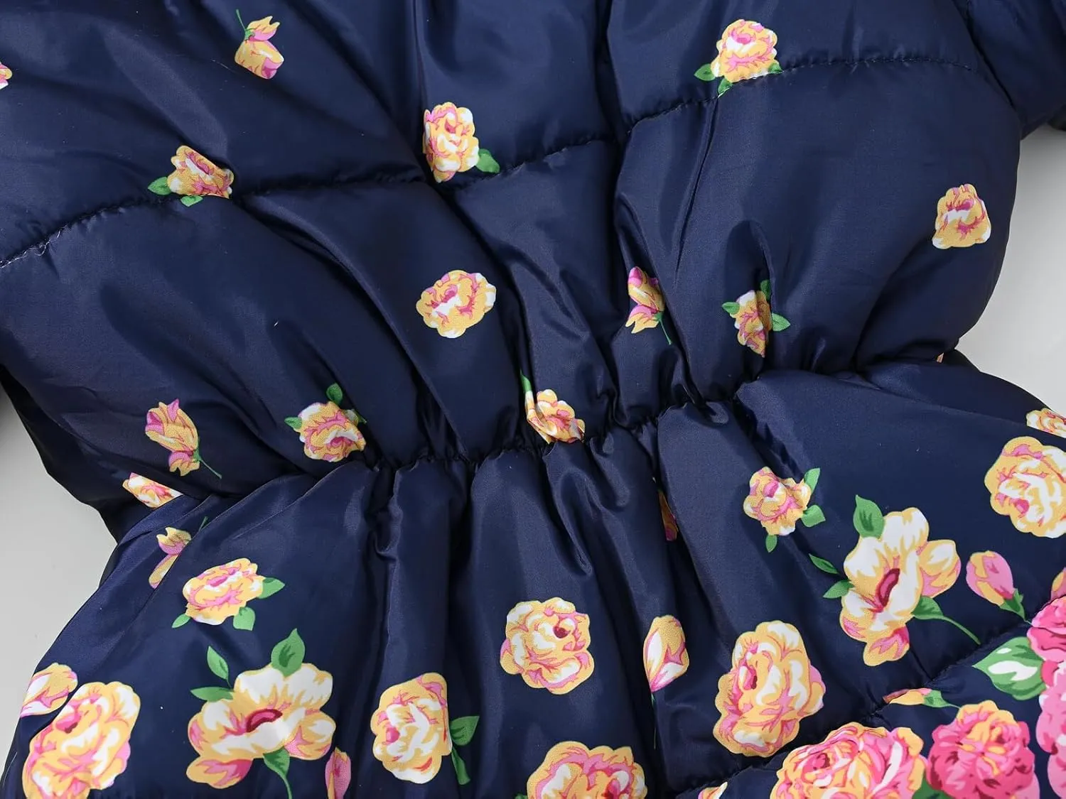 Winter Coats For Girls Hooded Waterproof Floral Printed Kids Toddler Warm Snow Jacket