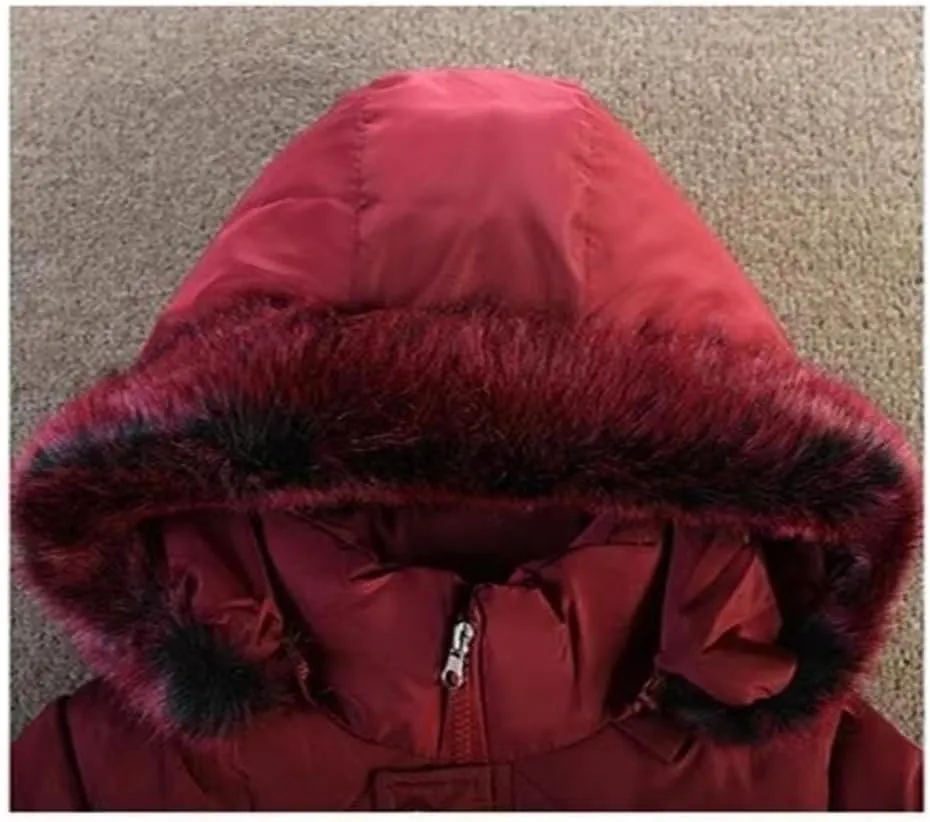 Winter Coats For Girls Hooded Waterproof Floral Printed Kids Toddler Warm Snow Jacket