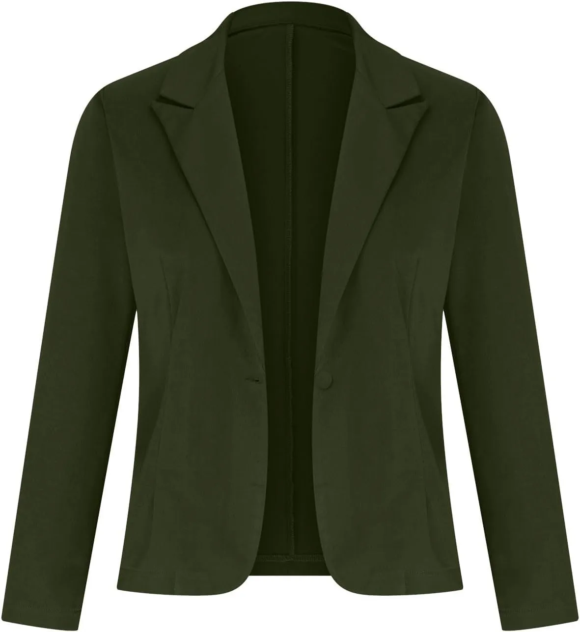 Women's 2024 Fall Business Casual Blazers Open Front Trendy Work Office Blazer Jacket Long Sleeve Solid Color Outwear