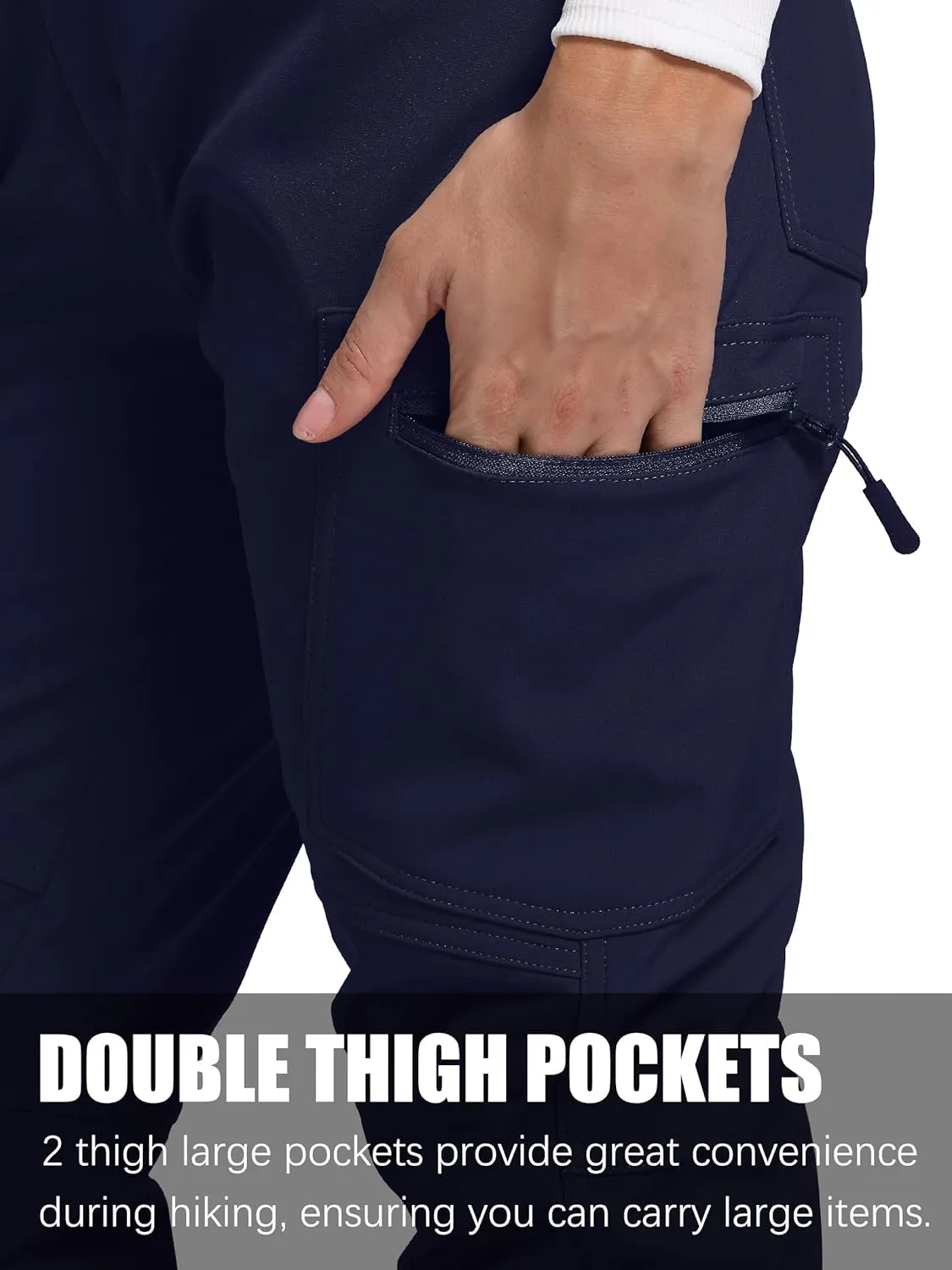 Women's Fleece Lined Waterproof Hiking Pants Insulated Softshell Warm Outdoor Winter Snow Ski Pants
