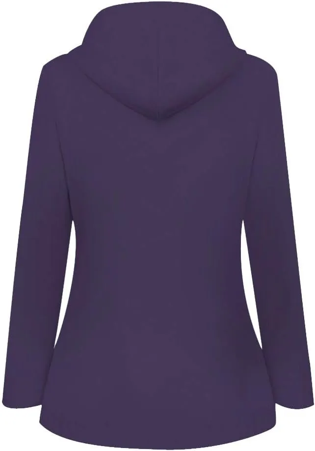 Womens Rain Coats Long Sleeve Hooded Waterproof Jacket