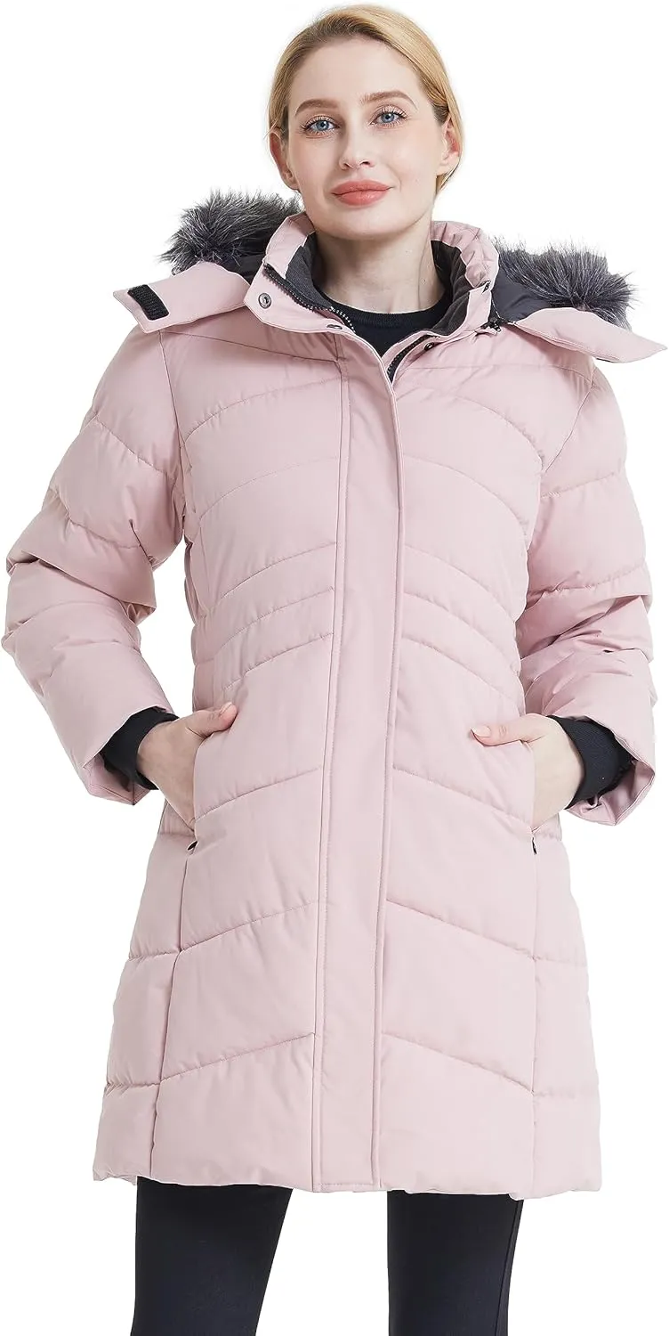 ZSHOW Women's Winter Coat Waterproof Warm Puffer Jacket Long Parka with Faux Detachable Hood