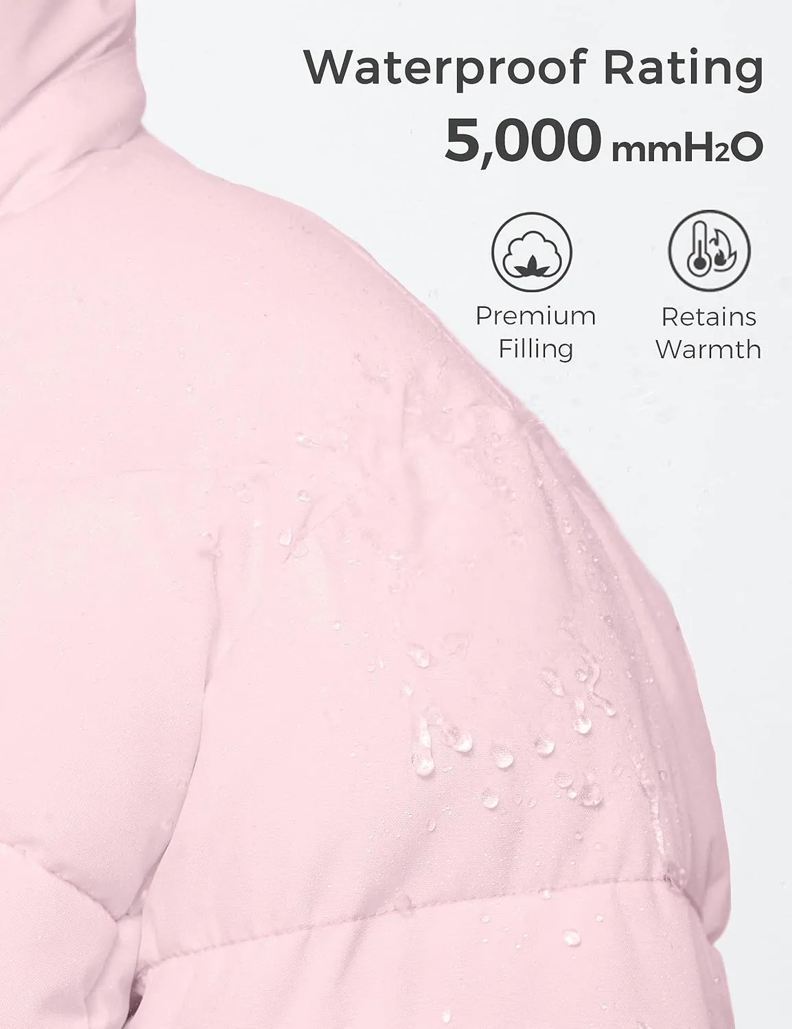 ZSHOW Women's Winter Coat Waterproof Warm Puffer Jacket Long Parka with Faux Detachable Hood